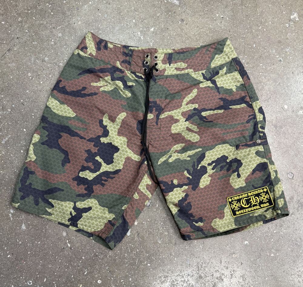 Chrome Hearts Camo Board Shorts Size 32